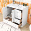 Ensemble de meuble-lavabo simple autoportant en bois avec plateau de lavabo Ogburn-994863803