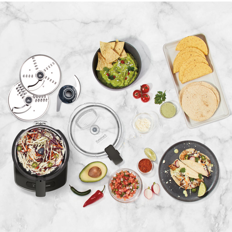Cuisinart 7-Cup Food Processor with Two Easy Controls and Universal Blade for Chopping, Mixing, and Dough, Black