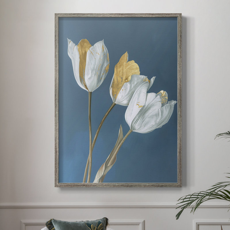 Reproduction encadrée FLORAL Series Cxxxii - bois massif, H 15 po x l 12 po