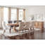 Grey Tufted Dining Chair With Rustic Smoke Finish, Elegant And Comfortable Seating