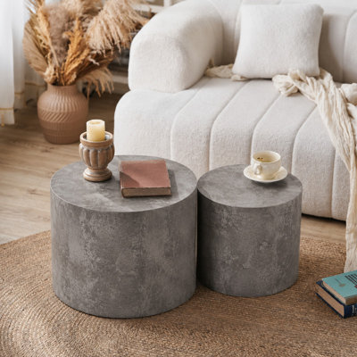 2-Pieces Round Nesting Coffee Table