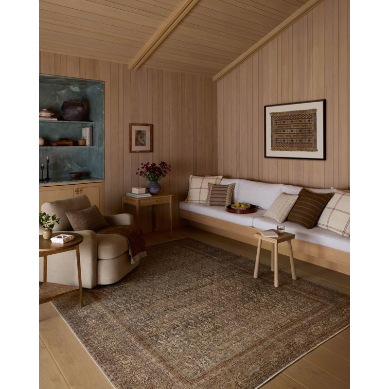 Amber Lewis x Loloi Cambria Ocean / Bark Area Rug, Rectangle 7'6" x 9'6"