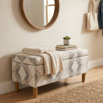 Banc de rangement rembourré 100% polyester Besart