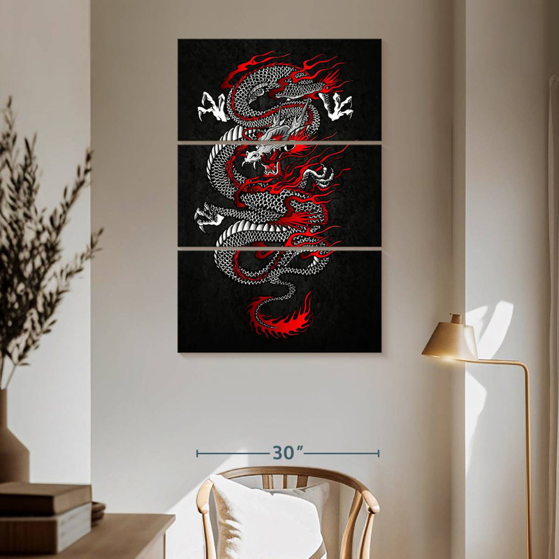 Brampt Mighty Asian Dragon, 65" H x 42" W