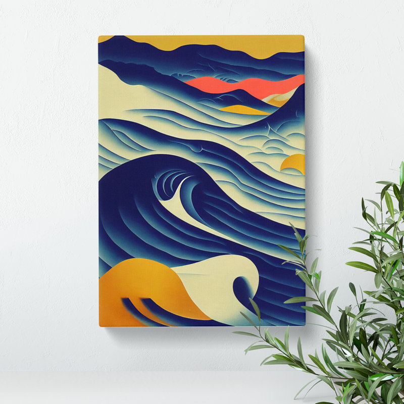 Vintage Ocean Wave Art No.1, 60cm H x 40cm W x 3cm D