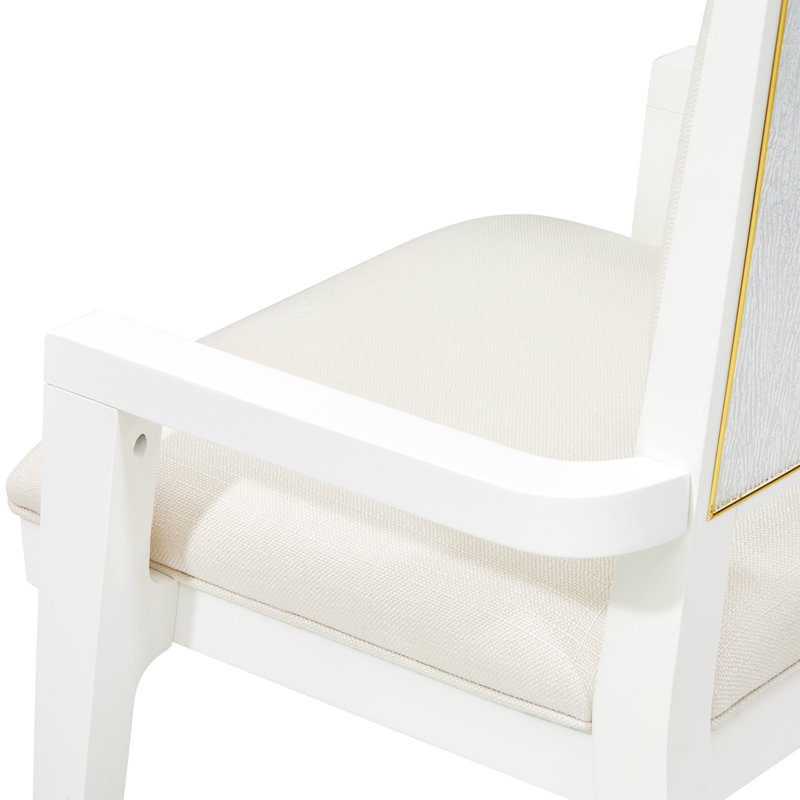 Palm Gate Arm Chair - Cloud White