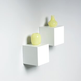 Greenco Set of 3 Floating Wall U Shelves, Floating Wall Shelves, Storage  Shelves White Finish