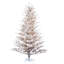 Flocked Stick Pine Artificial Christmas Tree-1282761933
