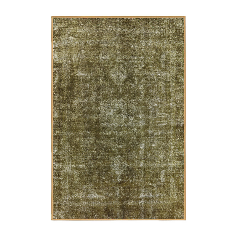 Tapis vert de style oriental, Rectangle 8 pi x 10 pi