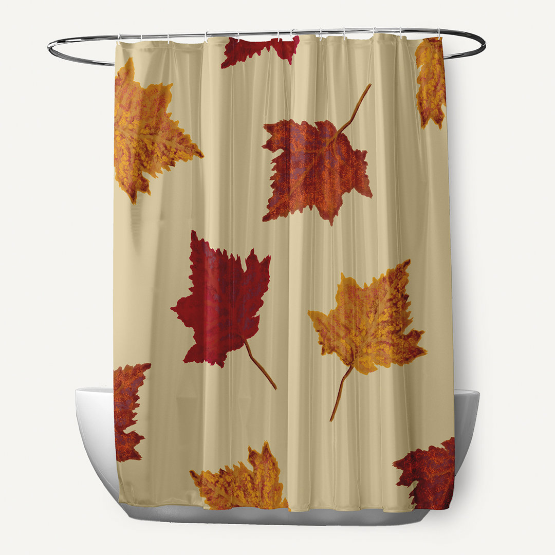 Odling Floral Shower Curtain August Grove® 