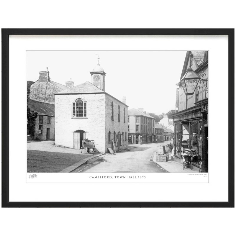 Camelford, Town Hall 1895 - Single Picture Frame Print, 60cm H x 80cm W x 2.3cm D