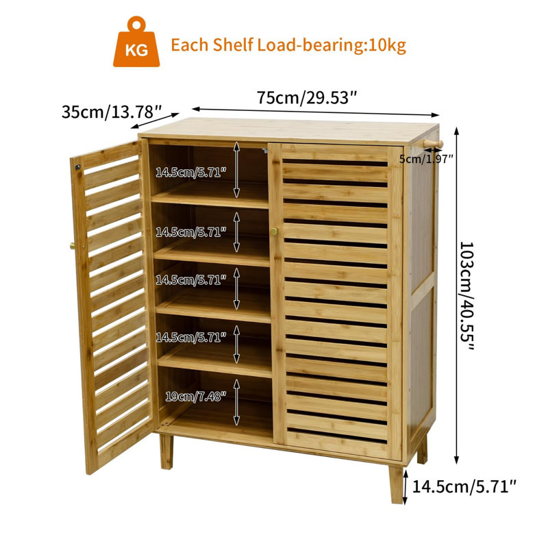 13 Pair Shoe Storage Cabinet