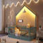 Structure de lit simple avec rails surélevés, structure en bois Matériau de la base de lit Montessori avec éclairage pour chambre d'enfant, garçons et filles, gris-464093708-464093709