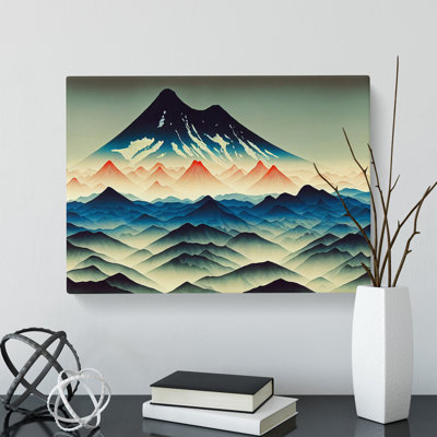 Marvellous Japanese Mountains - Wrapped Canvas Print