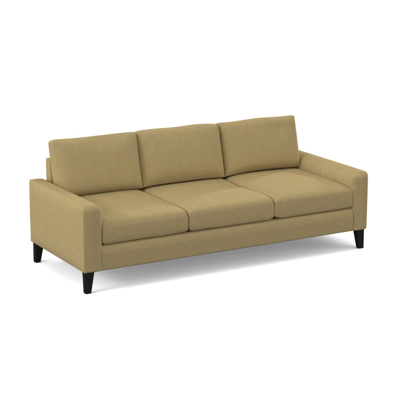 Madison 84" Square Arm Sofa with Reversible Cushions, Antic Fawn Performance Twill