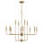 Treyvion 12 - Light Dimmable Linear Chandelier in Brass-244322790
