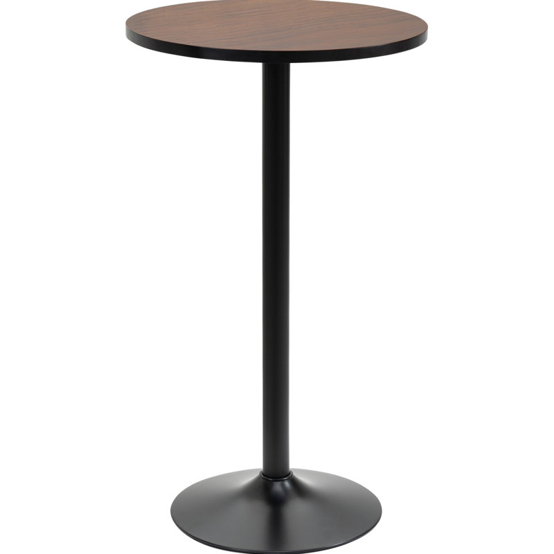 Table de bar ronde de 42 po de hauteur avec fabrication en bois naturel et en métal stable - Support rustique intérieur et extérieur