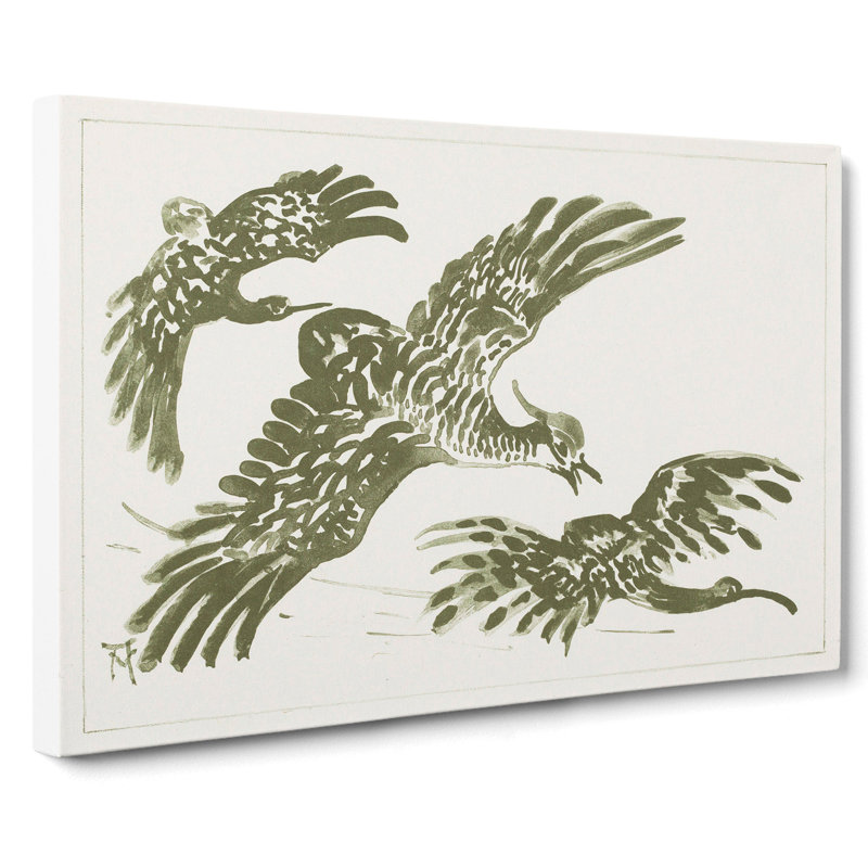 Three Flying Birds (2) by Theo Van Hoytema - Wrapped Canvas, 40cm H x 60cm W x 3cm D