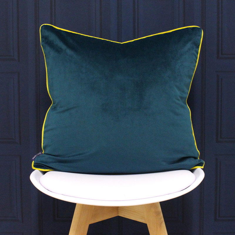 Oliver Square Throw, Teal/Cylon, Pillow Cover Only - No Insert