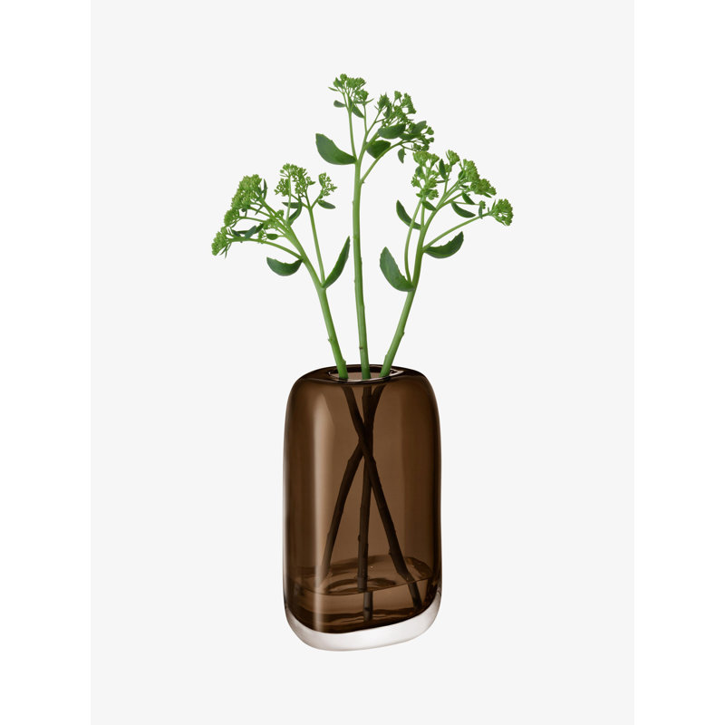Melt Handmade Glass Table Vase, Mushroom Brown