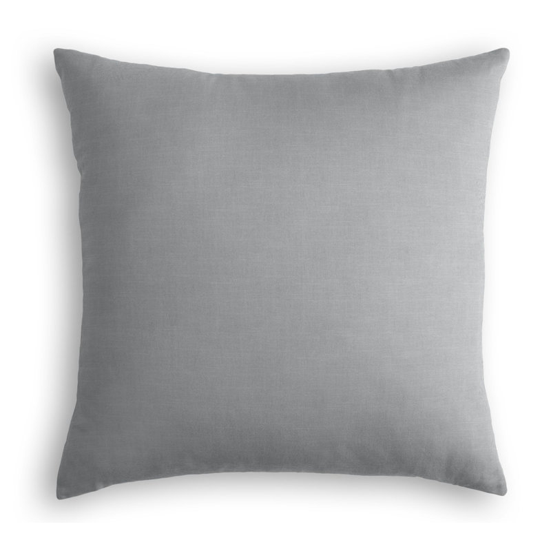 Housse de coussin carrée, 26 po x 26 po, Gris véritable, Housse de coussin seulement - sans coussin