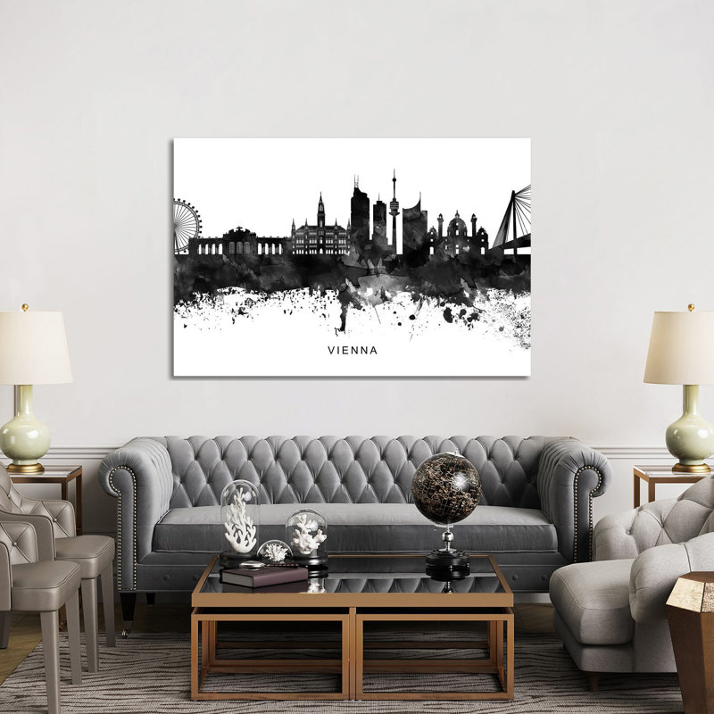 Vienna Skyline by WallDecorAddict - Wrapped Canvas Gallery-Wrapped Canvas Giclée, 152.5 cm H x 101.5 cm W