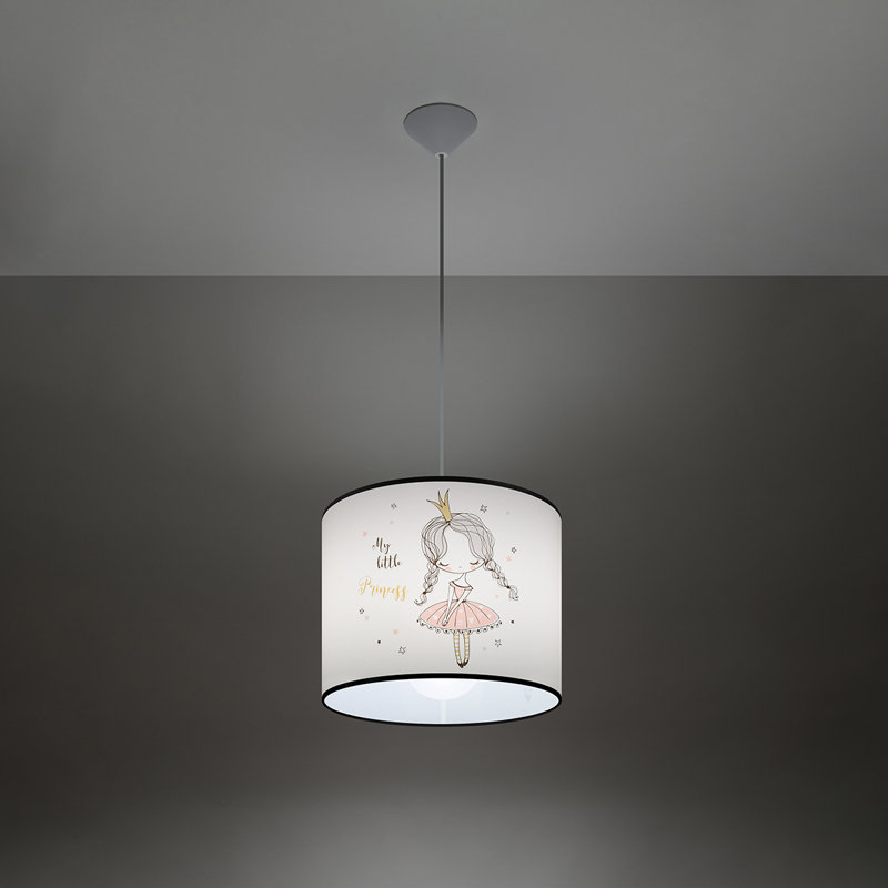 1 - Light White Pendant, 28cm H x 33cm W x 33cm D