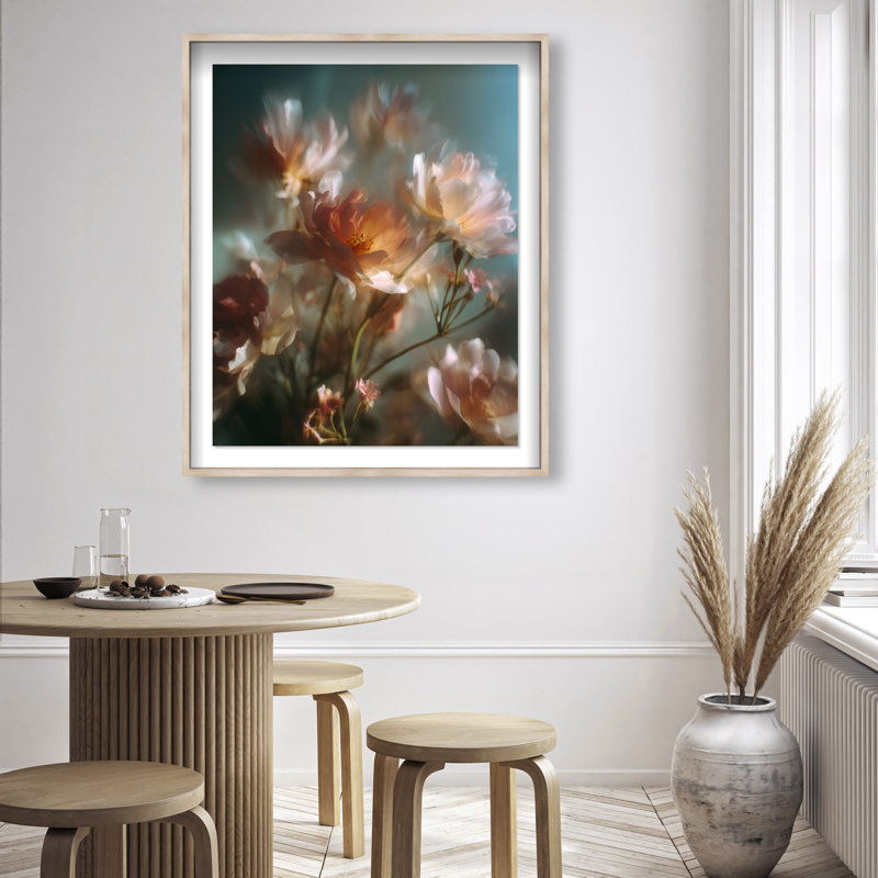 Mystic Meadow Shadowbox Floral & Botanical Print by Oliver Gal, Black Frame, 16 x 20, 37.5"H x 46.5"W, Natural Oak Shadowbox