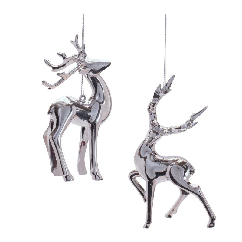 Ornements en verre cerf (ensemble de 6)