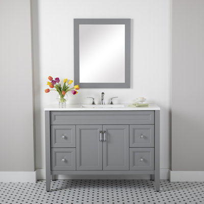 48.5" Single Bathroom Vanity With Cultured Marble Top