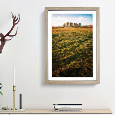 Stonehenge Wiltshire England in Abstract - Picture Frame Graphic Art Print