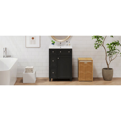 Meuble-lavabo 24 po avec lavabo en céramique