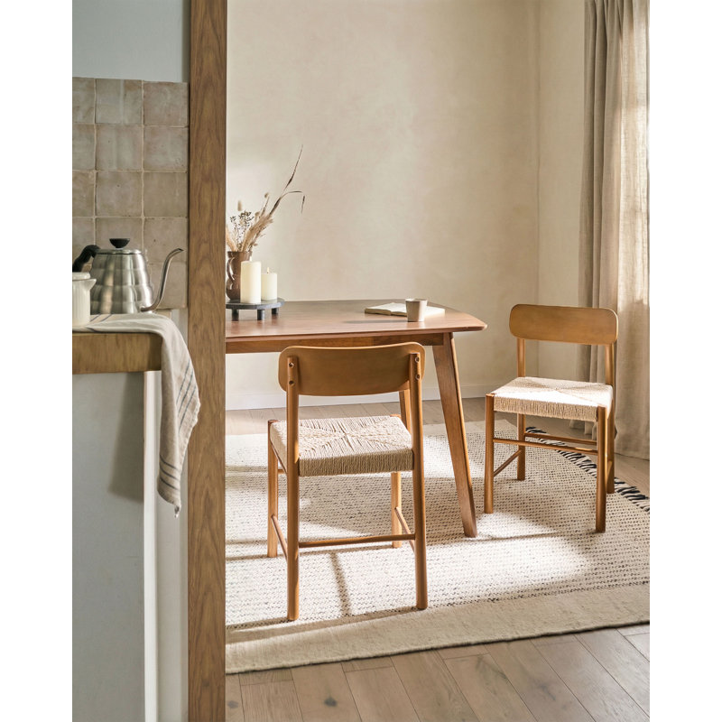 45cm H Solid Wood Side Chair, Brown