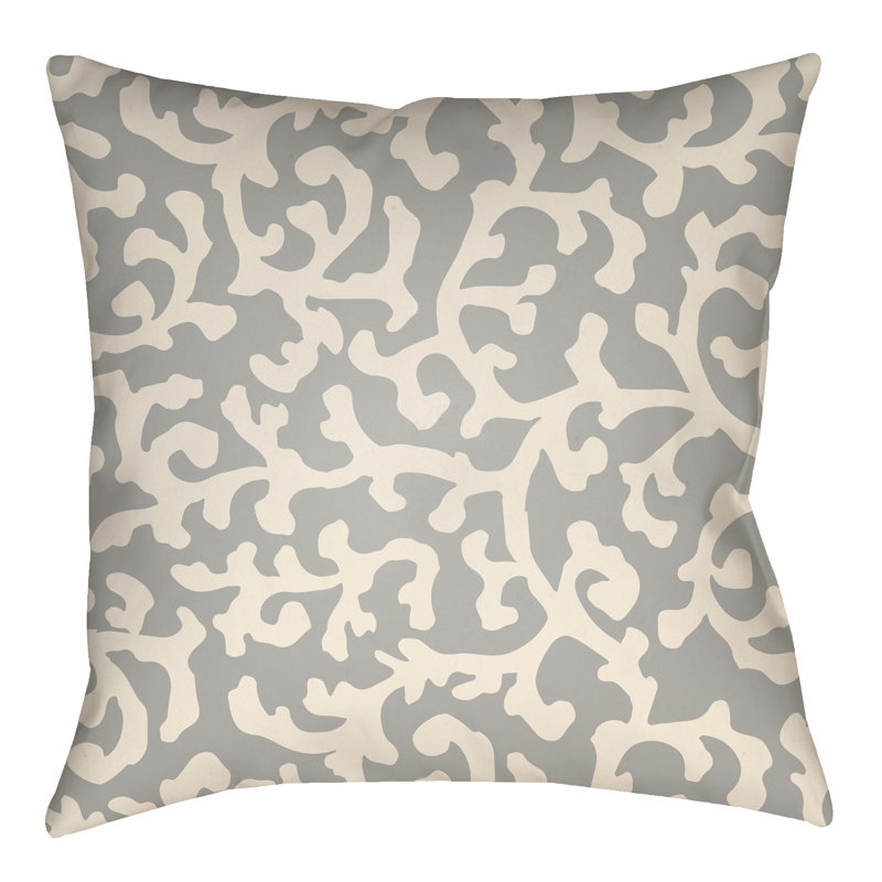 Litchfield Lumberton Outdoor Reversible Throw Pillow, 20" H x 20" W, Teal/Ivory