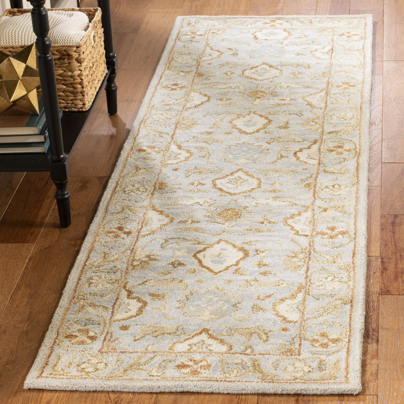Tapis oriental en laine touffeté à la main Sarasota, Tapis de couloir 2 pi 3 po x 8 pi