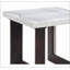 Table de bout Edwyn avec plateau en marbre naturel et finition espresso