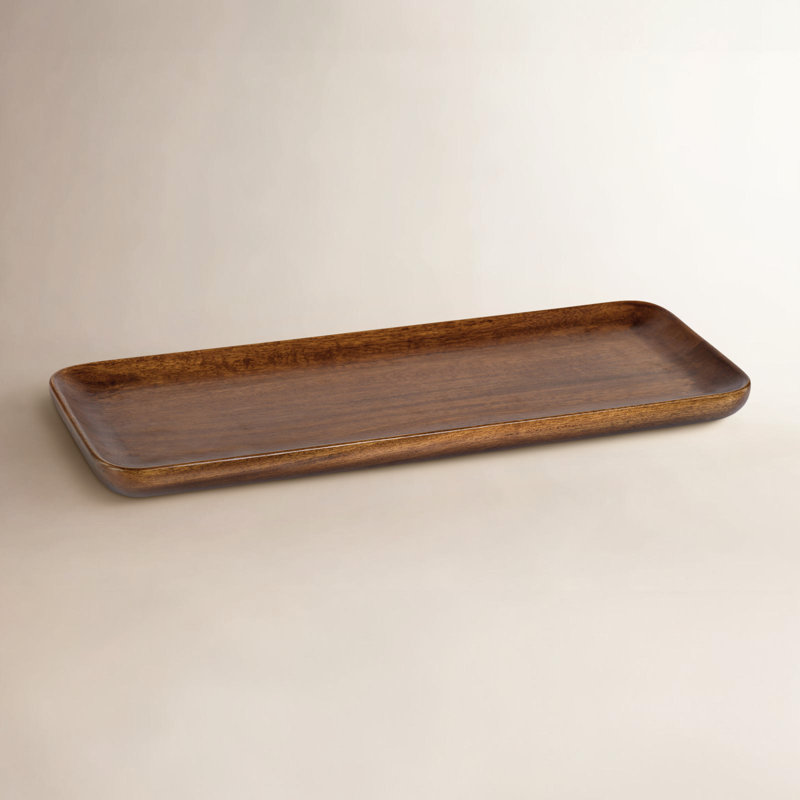 Plateau en bois Pottsville Obira, H 1 po x l 17 po x P 6,5 po