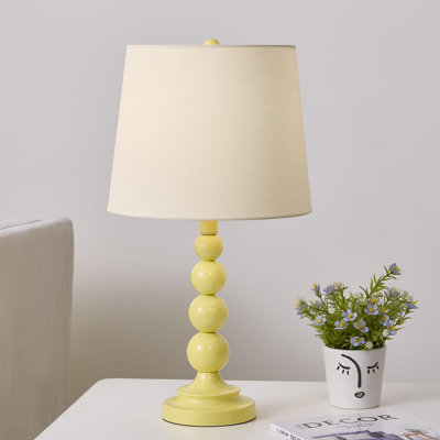 20.5" Metal Table Lamp With White Shade