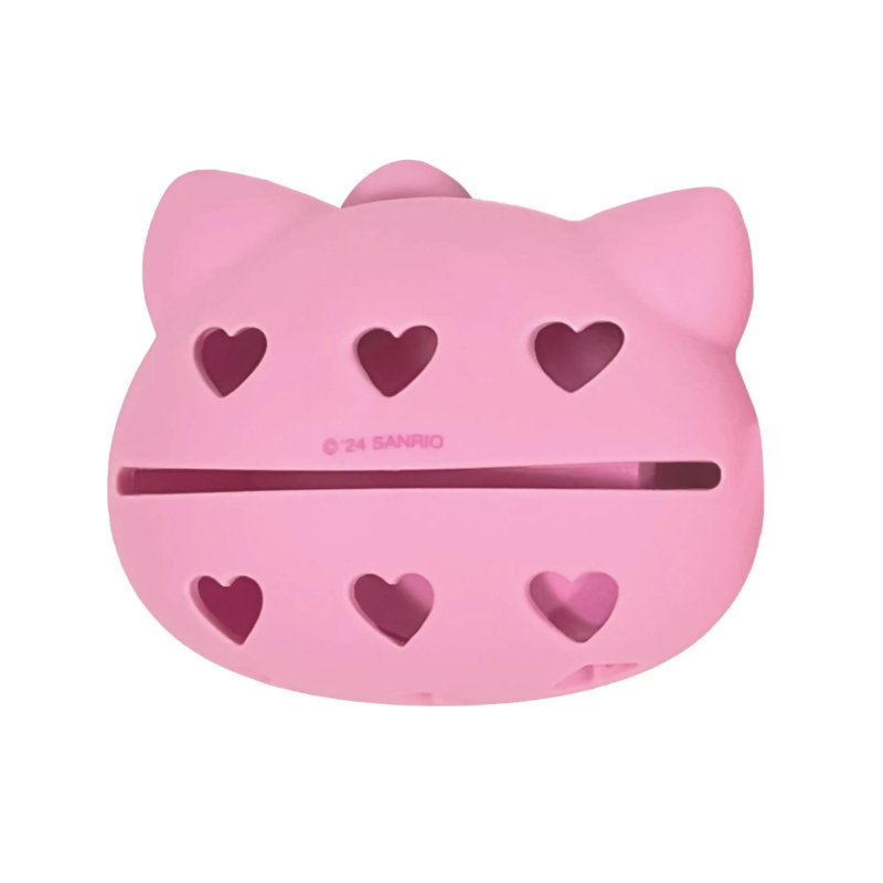 Trousse de maquillage en silicone Hello Kitty, porte-mélangeur de beauté avec ventilation, Rose