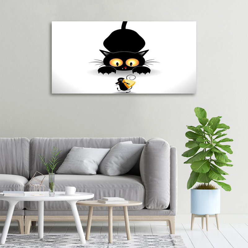 Cat And Mouse - No Frame Print on Canvas