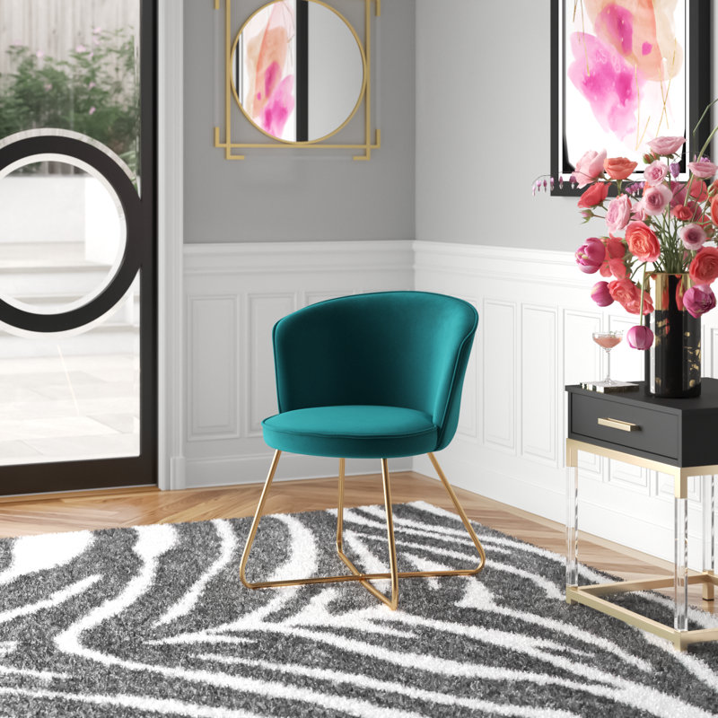 Fauteuil demi-tonneau 19,7 po, Velours Atrovirens