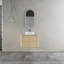 Meuble-lavabo mural 30 po avec lavabo d'art en céramique et 2 portes à fermeture en douceur, emballage KD, contreplaqué