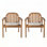 Fauteuil de patio extérieur en bois d'acacia