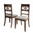 5-Piece Dining Set With Black Round Table And Brown Upholstered Intricately Designed Back Chairs-403212726