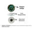 Horloge murale en verre trempé vert doré, design inspiré du marbre, décoration intérieure élégante, horloge moderne-739973115-739973061