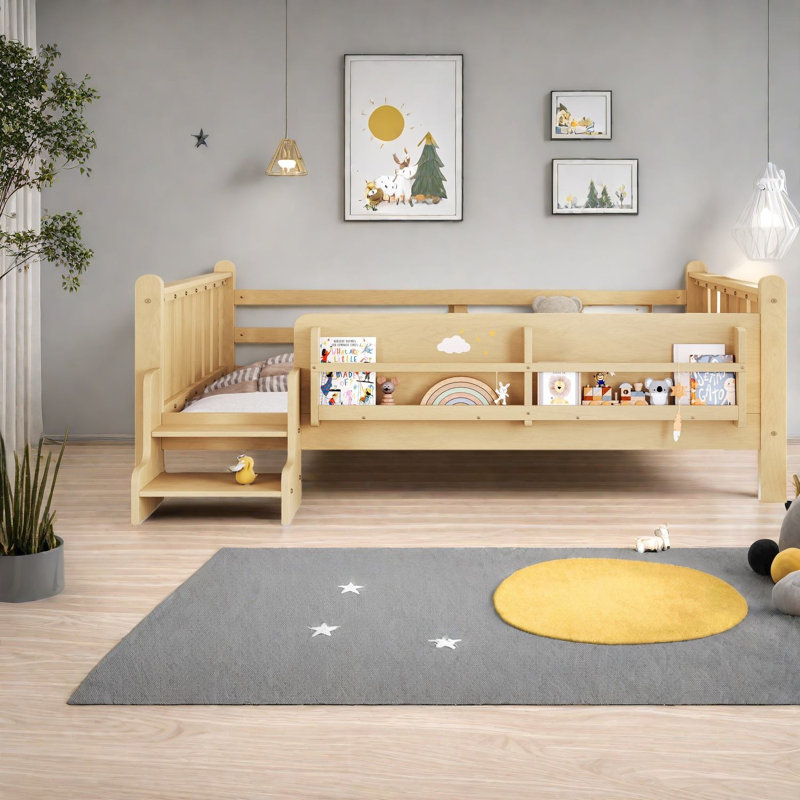 Lits en bois pleine grandeur peu encombrants avec rangement, lit moderne pour enfants