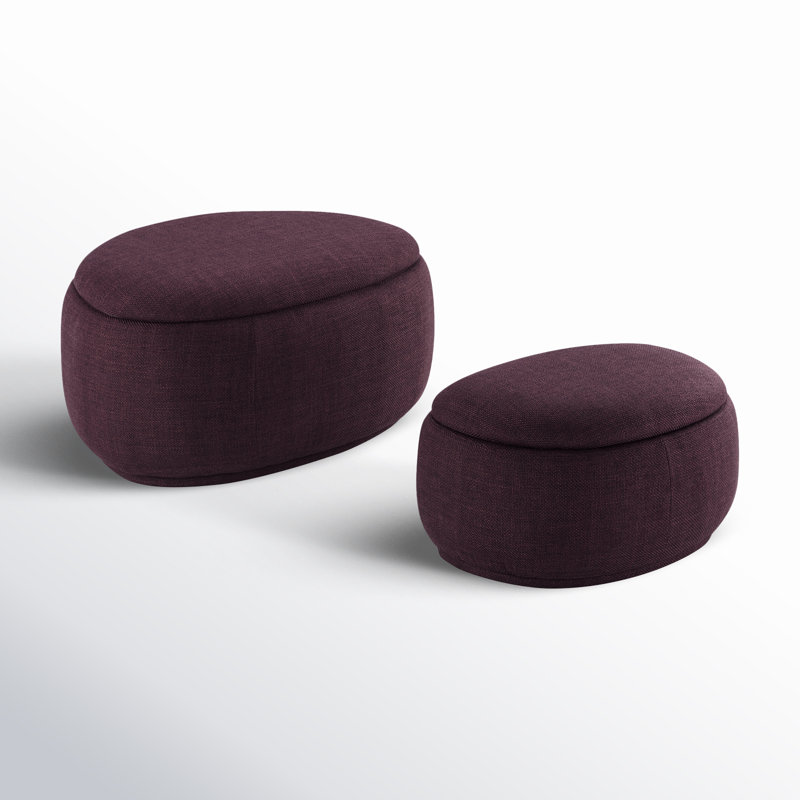 Repose-pieds avec rangement Hoya , Luna merlot texturé