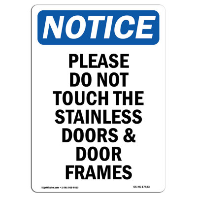Please Do Not Touch the Stainless Sign