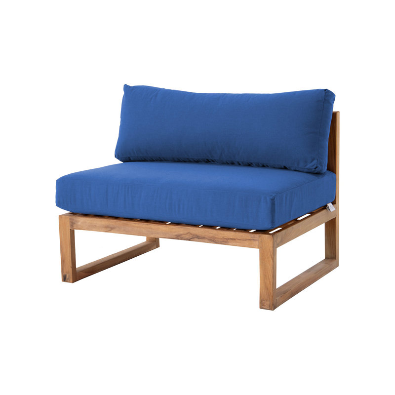 Fauteuil d'extérieur en teck Premer, Saphir