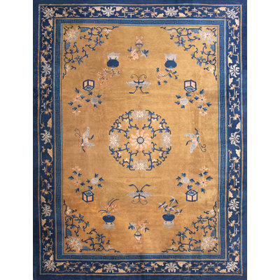 Hand Knotted Wool Floral Area Rug